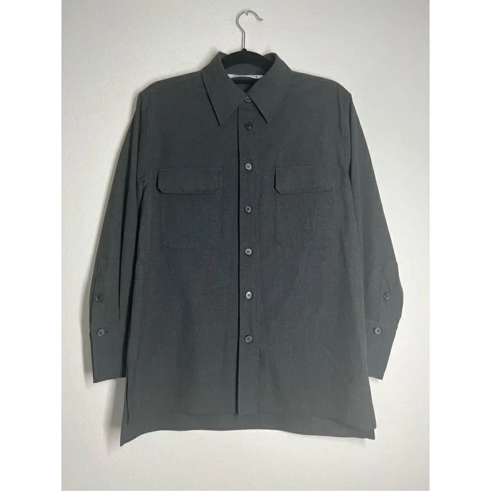 Zara Women’s Grey Button-down Shirt Size XS
